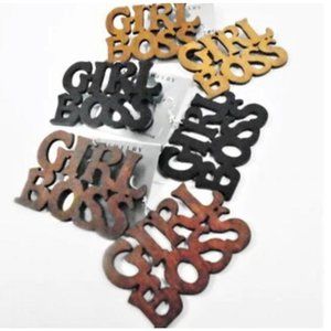 Girl Boss Fashion Wood Earrings